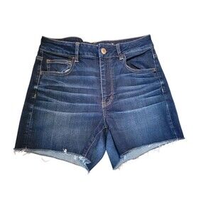 Women's American Eagle Outfitters Hi-Rise Shortie Size 12 Jean Shorts